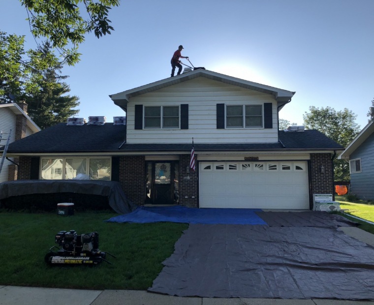 Roofing work in Des Plaines