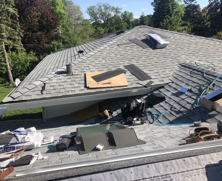 Roofing repair work