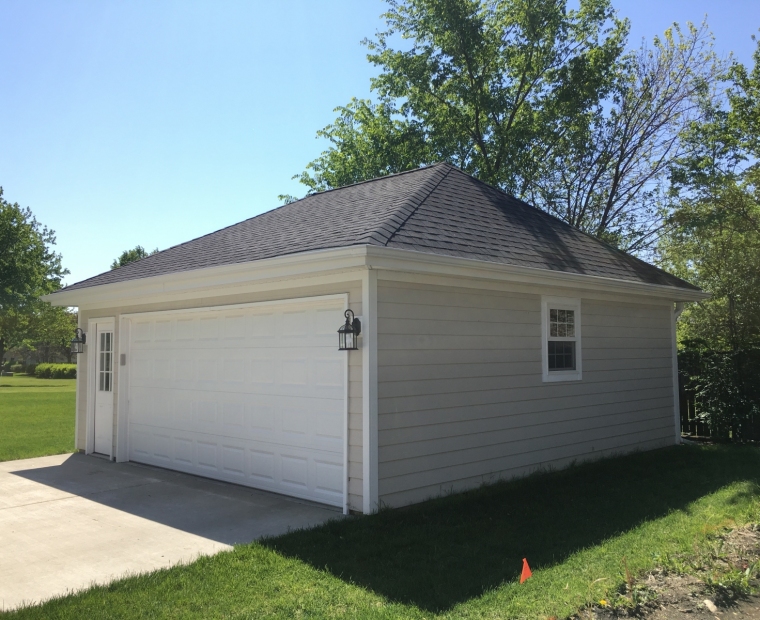 Completed siding installation