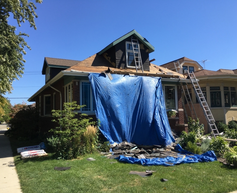 Removal of old roofing