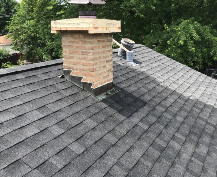 Chimney rebuild and roofing work