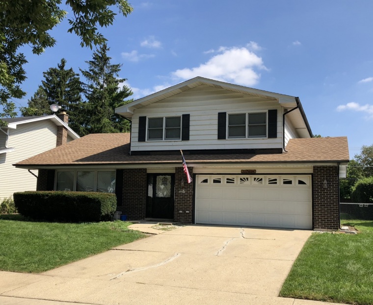 Completed roofing and siding job