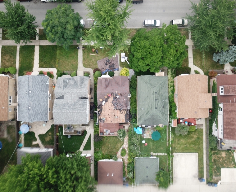 Roof tear off in Chicago