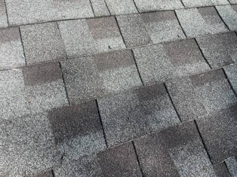 Example of deteriorated shingles on Northbrook home